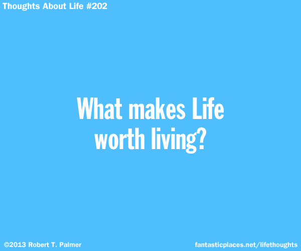 What makes life worth living?