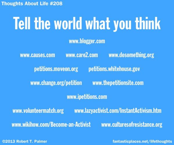 Tell the world what you think