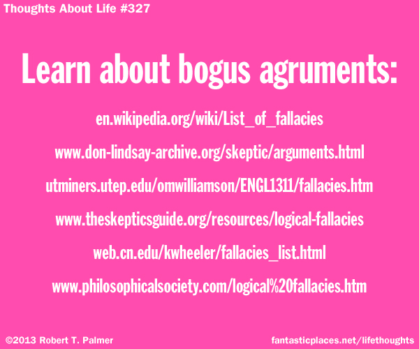 Learn about bogus arguments: